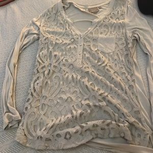 Lace Top - Long Sleeved Anthropologie