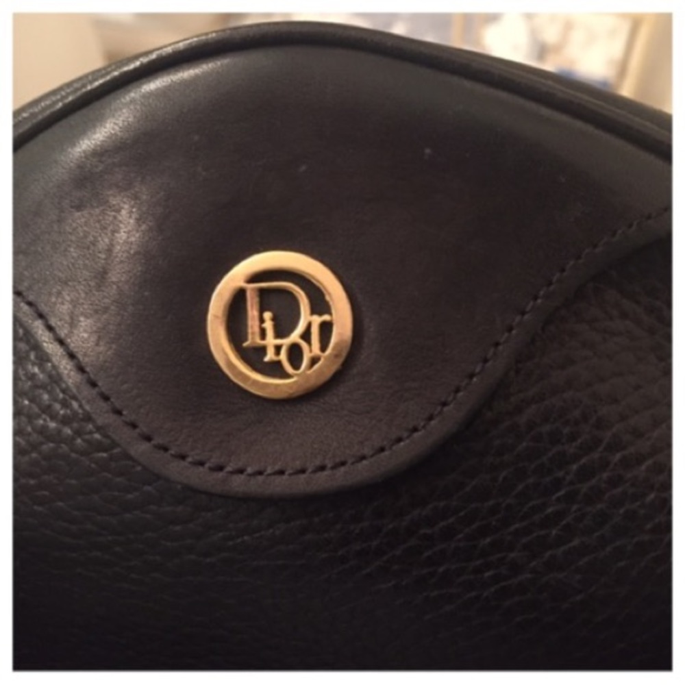 Authentic Christian Dior black purse shoulder bag