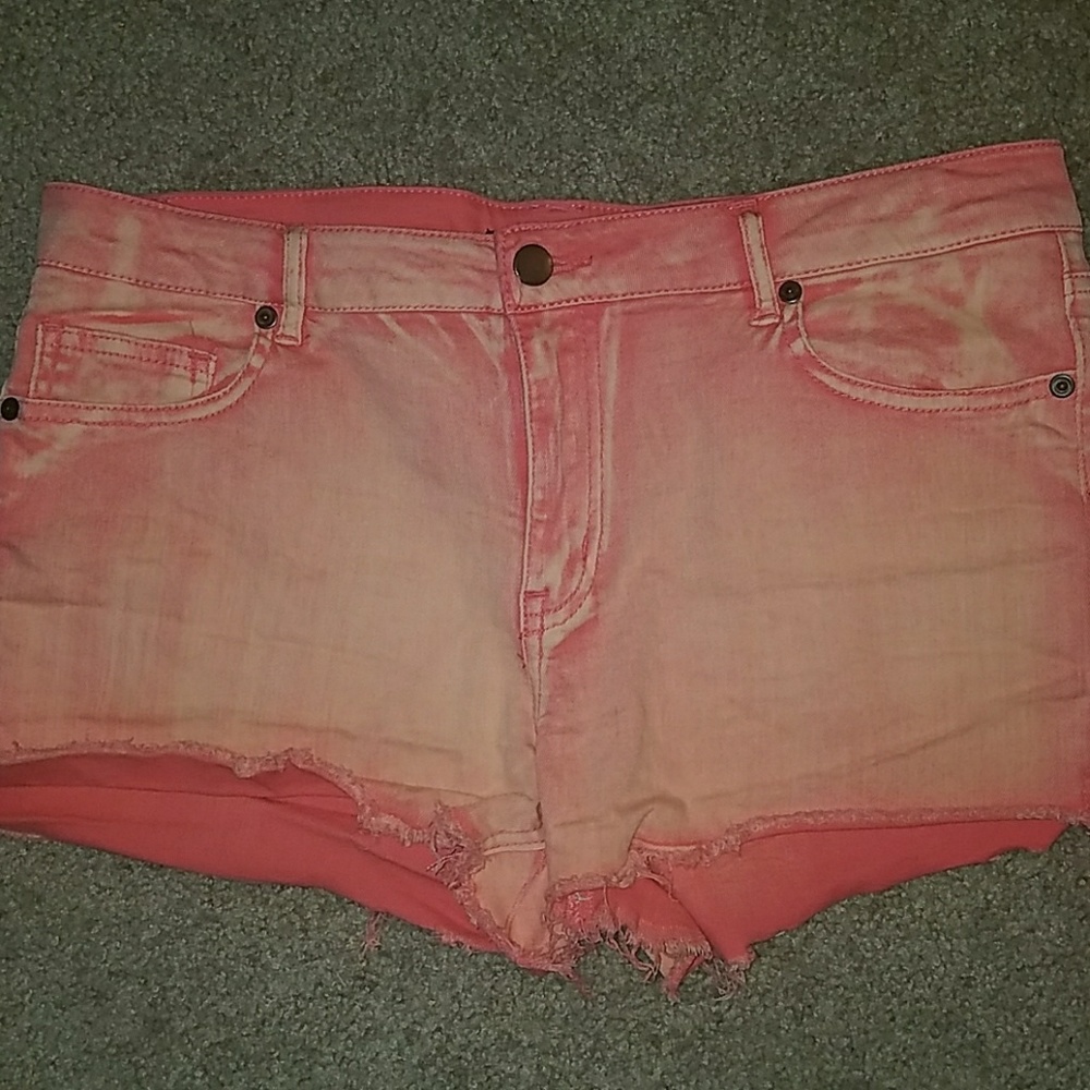 Forever 21 Orange Distressed Cutoff Shorts Size 31