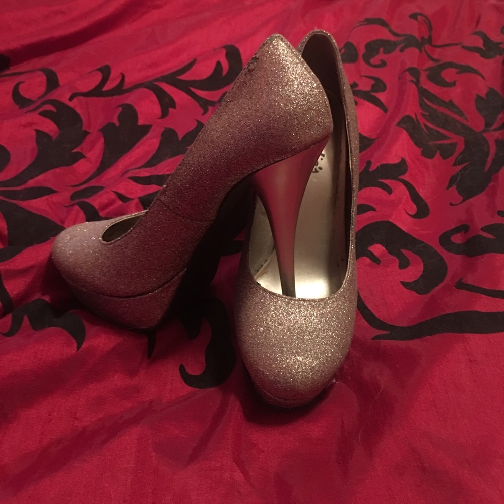 Rose gold Candie's platforms