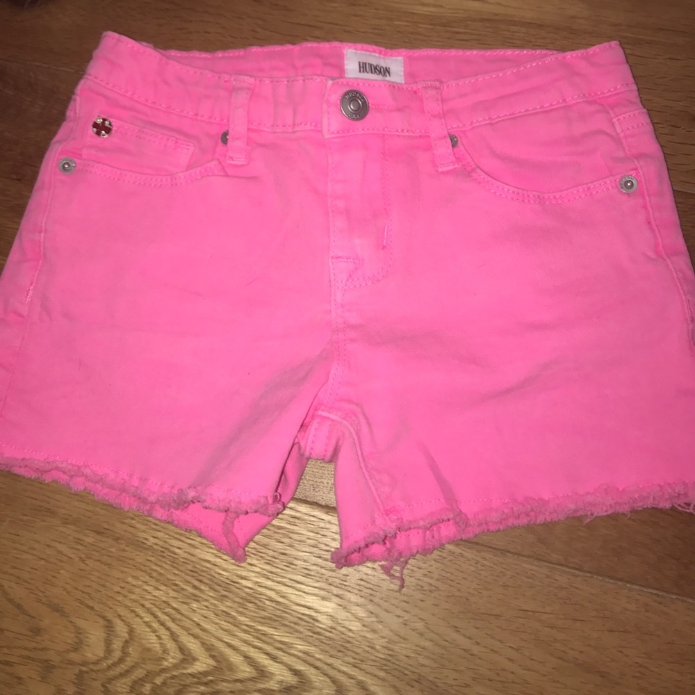 Hudson girls pink shorts.