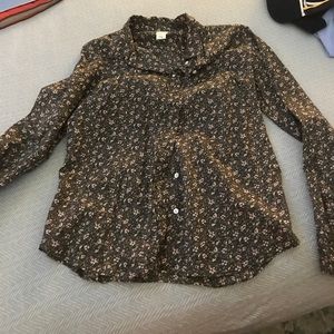 SALE J Crew Flower Button Down