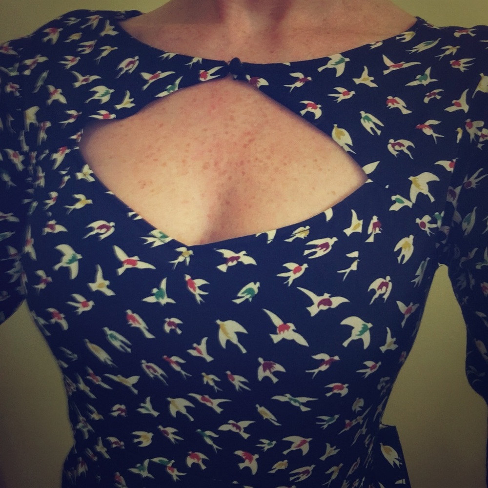 COOPERATIVE UO SZ 2 Bird Print Dress