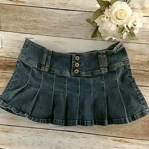 Angels Pleated Jean Skirt Sz.11
