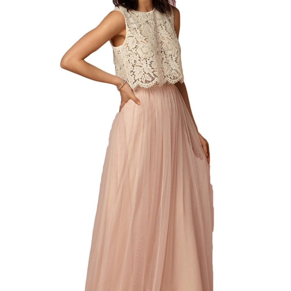 Two piece Lace and Tulle bridesmaid/floral dress