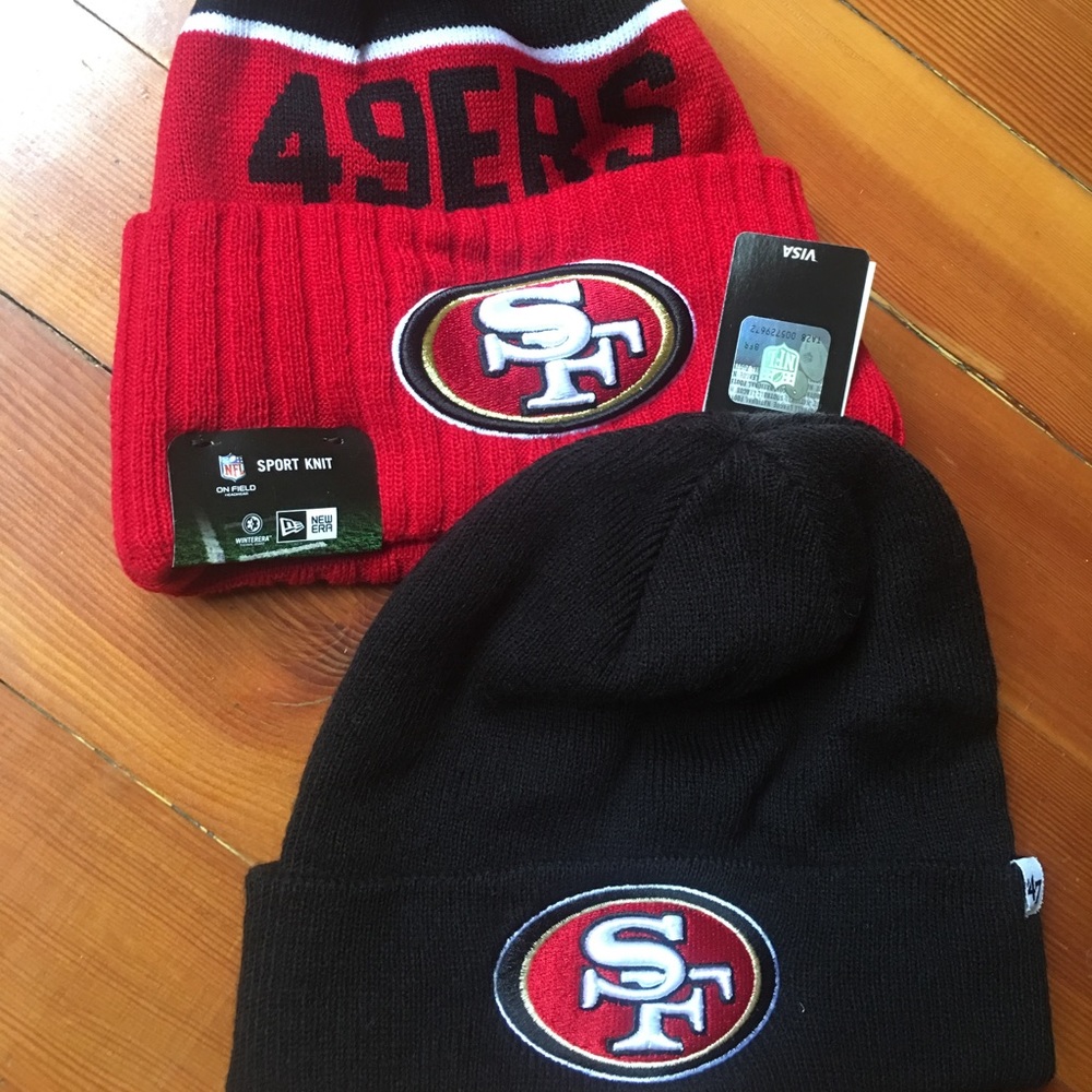 2 NEW 49er Beanies Never Used!!