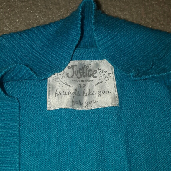 Blue Open Cardigan with Pockets - Picture 2 of 2