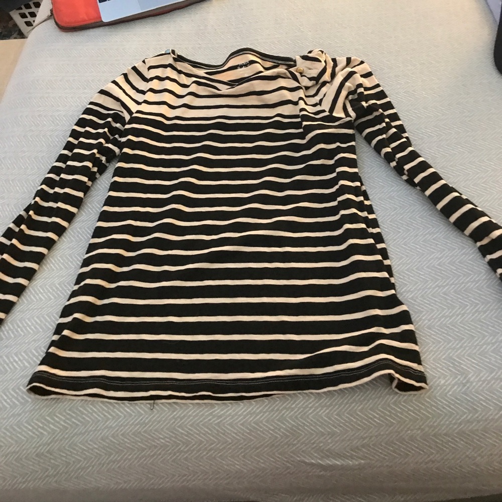 J Crew Striped Long Sleeved Shirt