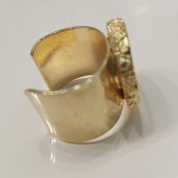 Natural Stone cuff ring - Picture 3 of 4