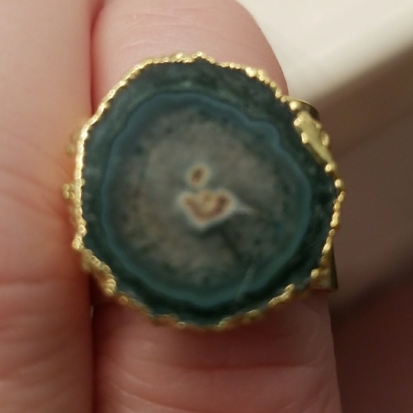 Natural Stone cuff ring - Picture 4 of 4