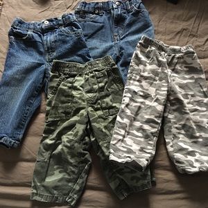 Lot of boys jeans and camo joggers