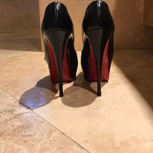 Christian Louboutin Lady Peeps Black Patent