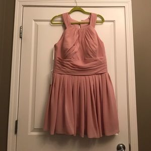 Blush Sleveless Bridesmaid Dress