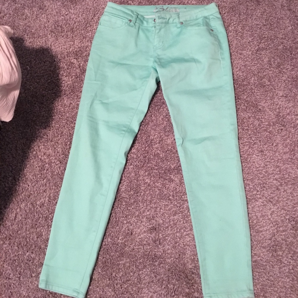 Mint green jeans