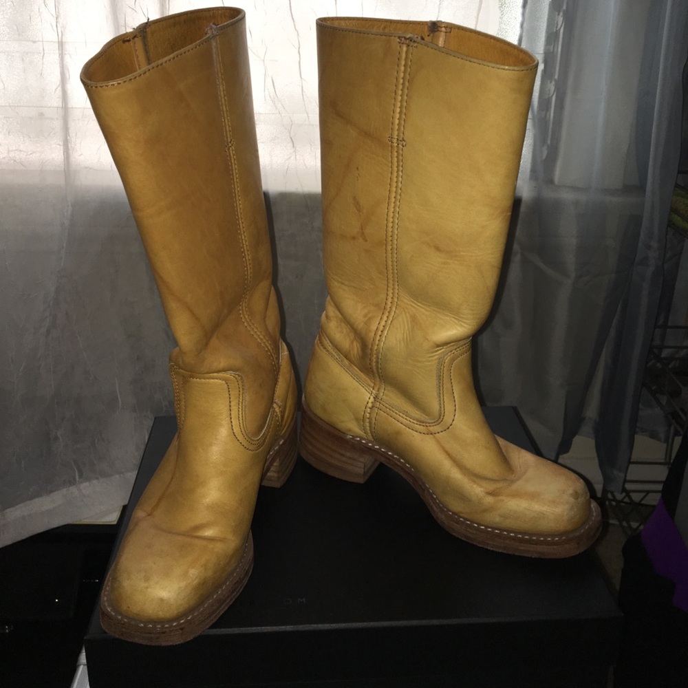 Frye Campus Boot Camel/Yellowellow sz 6
