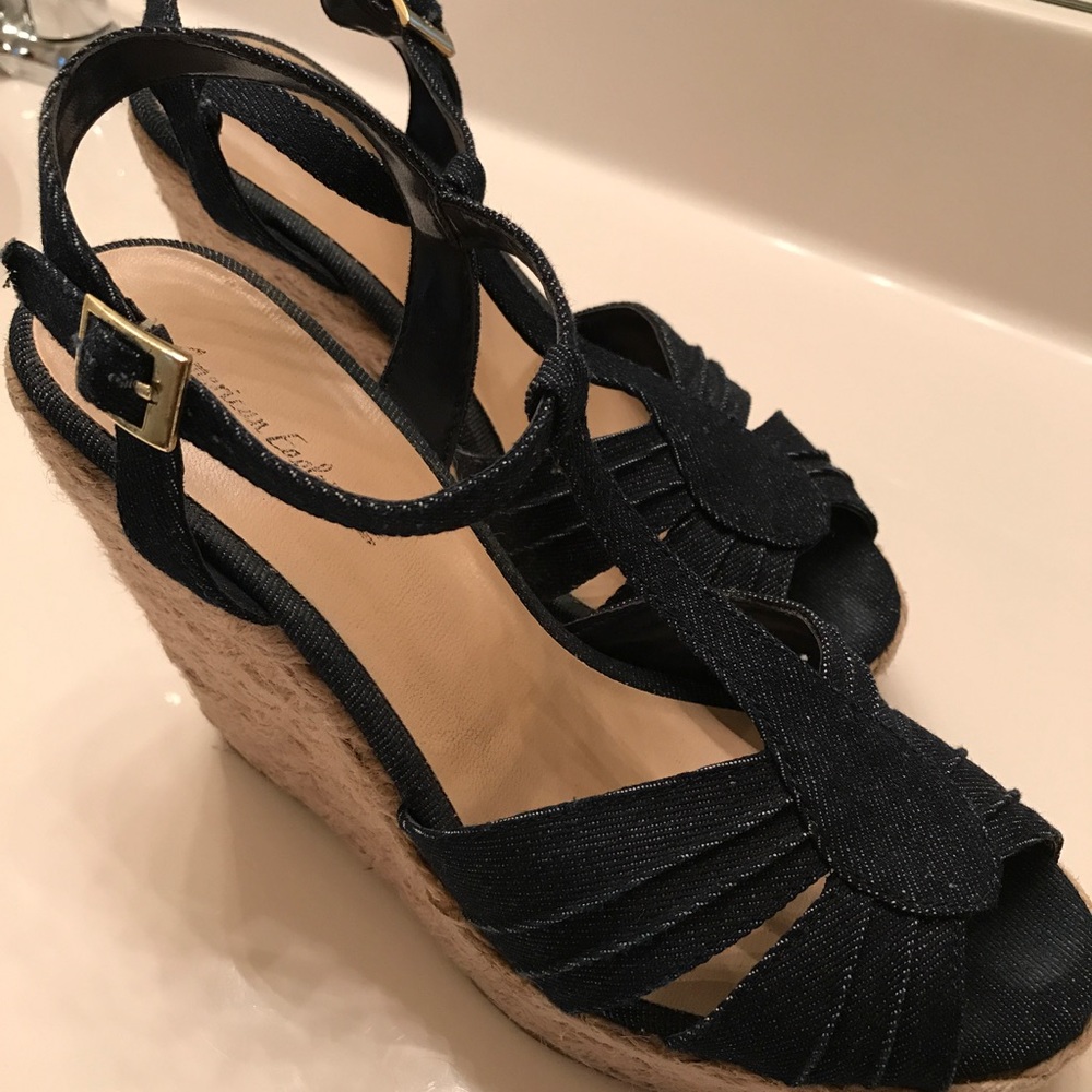 Blue Jean Material Wedges