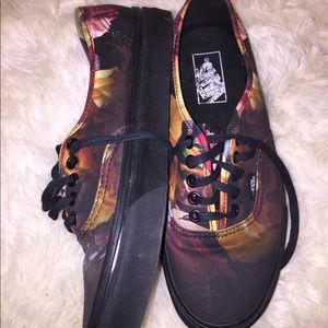 Flower printed Vans