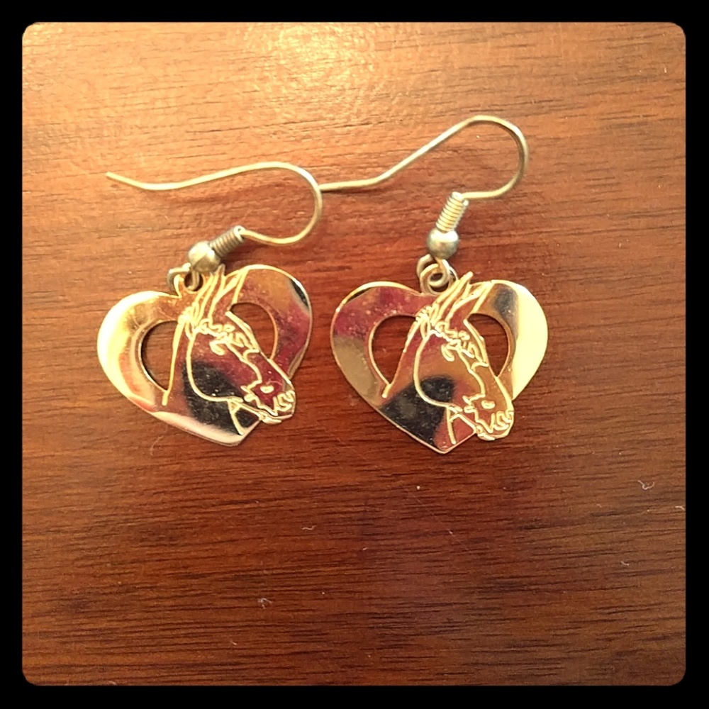 Vintage horse earrings