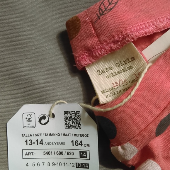 NWT Zara Girls Collection Printed Leggings - Picture 3 of 5
