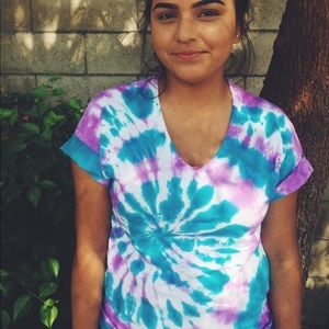 lavender/robins egg blue tie dye- all sizes