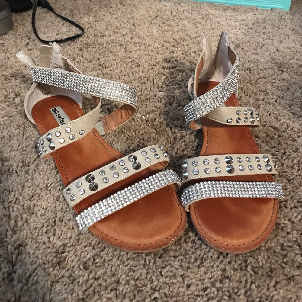 Gently worn bedazzled sandals