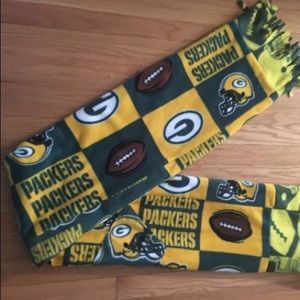 Green Bay Packers Fleece Scarf Handmade 74" long