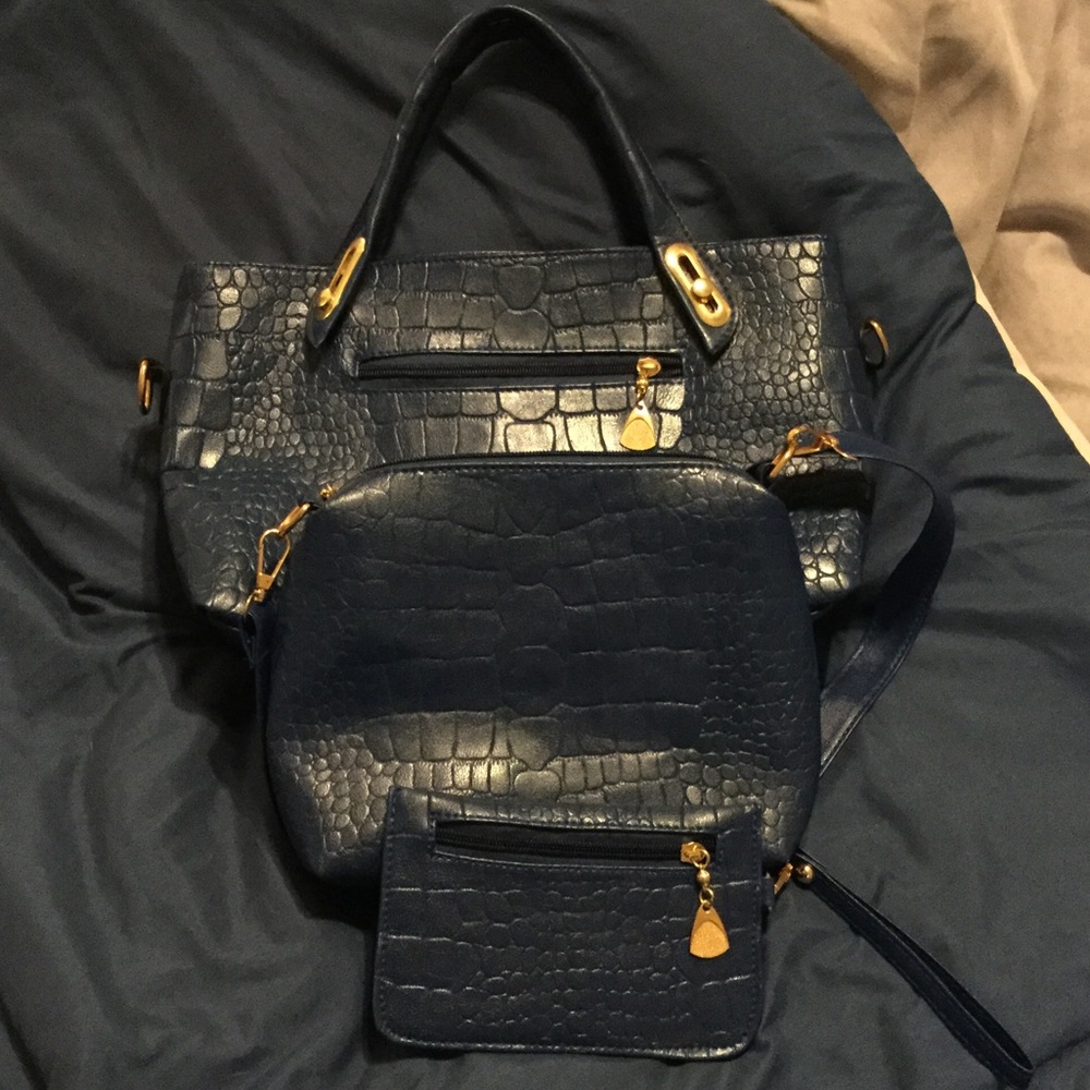 Royal Blue alligator print