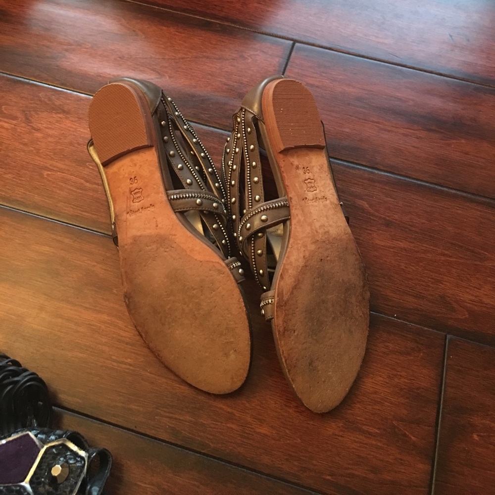 Grey flats with zippers sz 36 - Picture 5 of 7