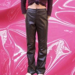 Awesome High-Waisted Leather Pants