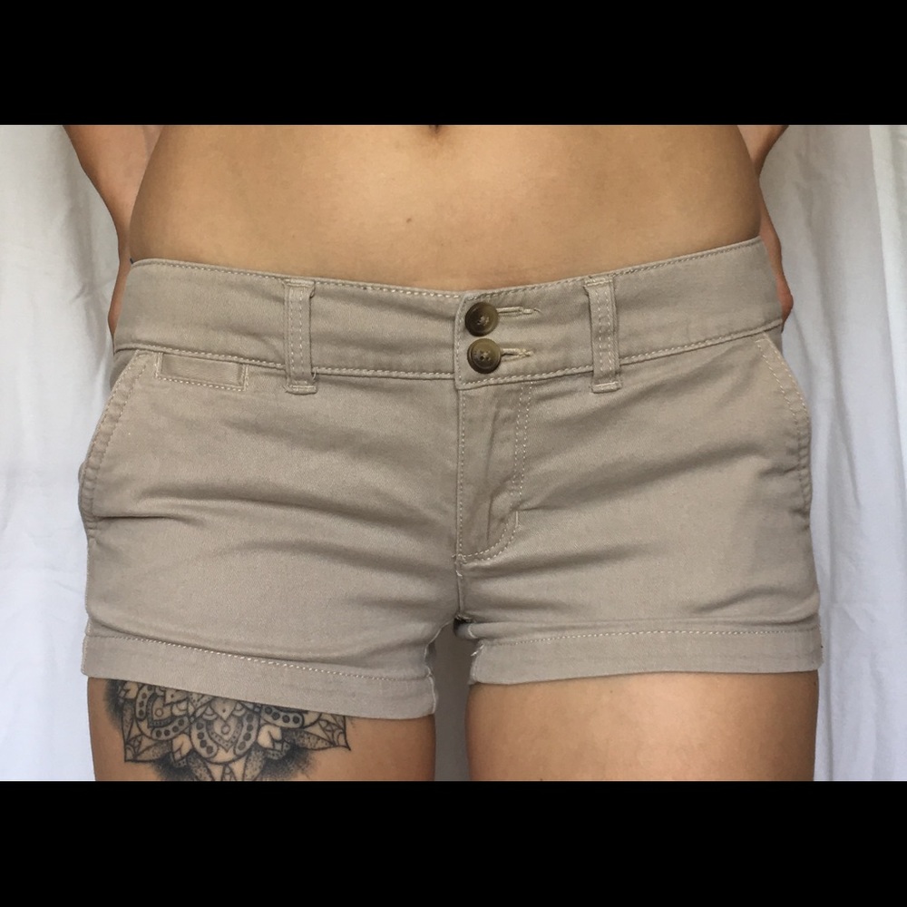 Short khaki shorts by American Eagle