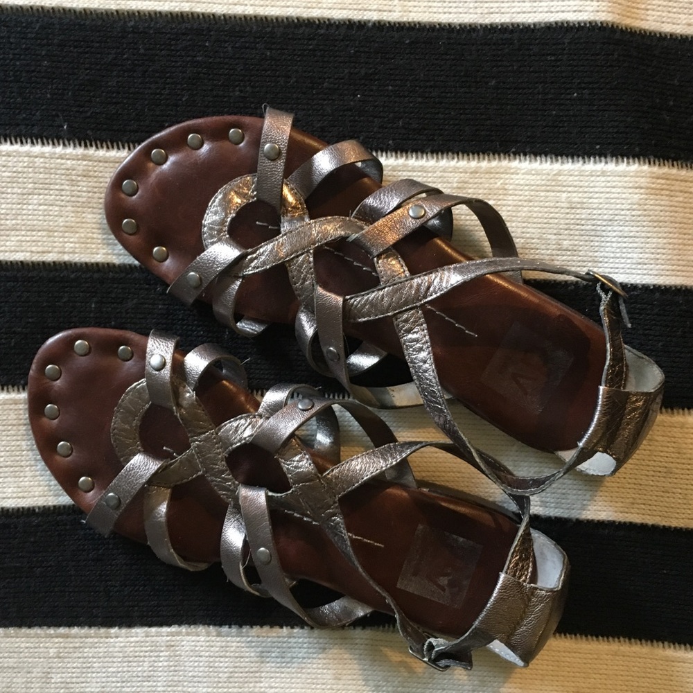 Dolce Vita strappy metallic silver sandals