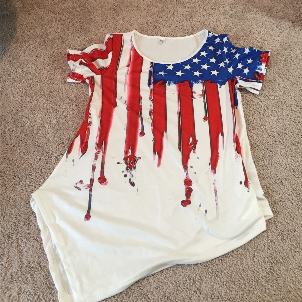 American flag tee