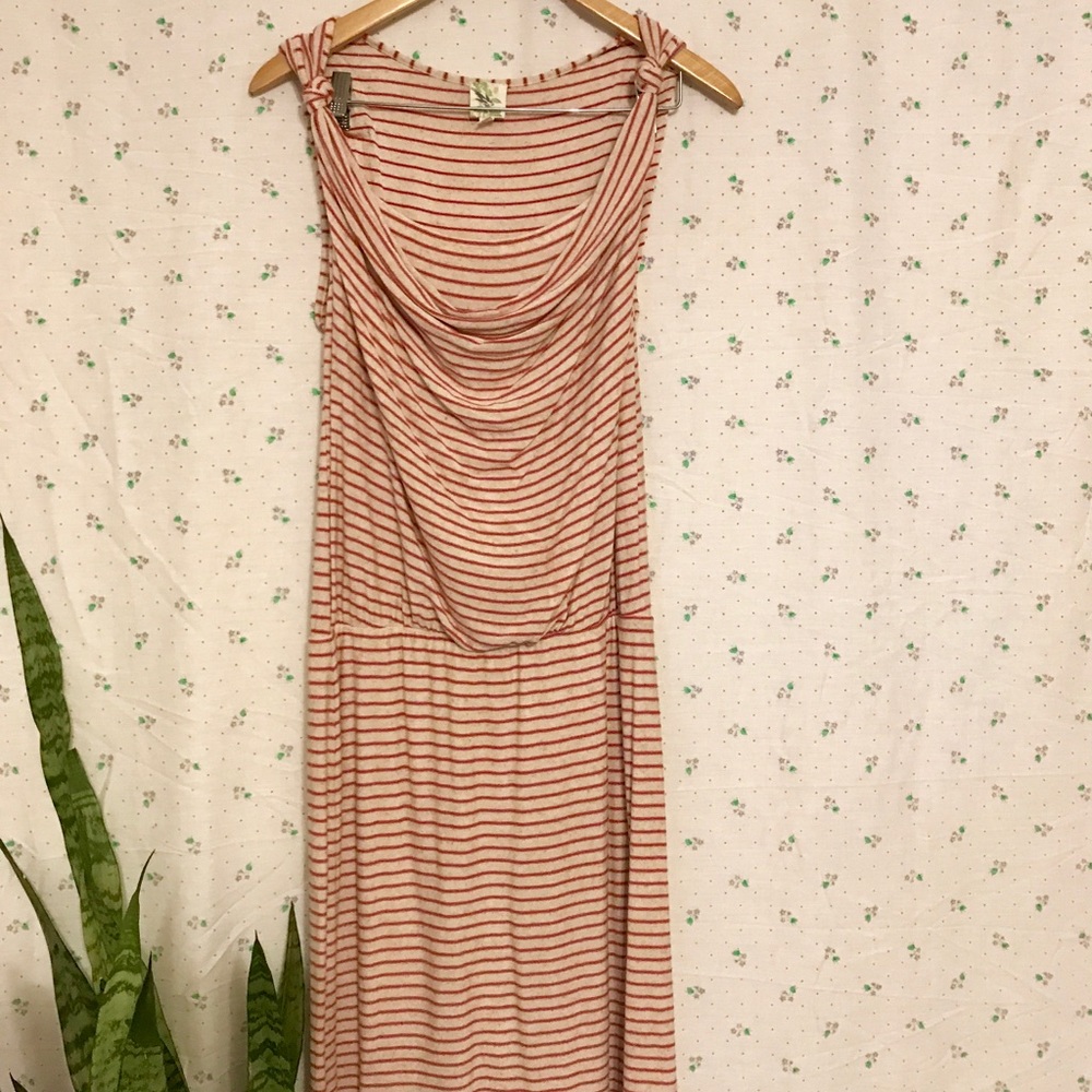 Anthro, Red Stripe, knotted tank Dress