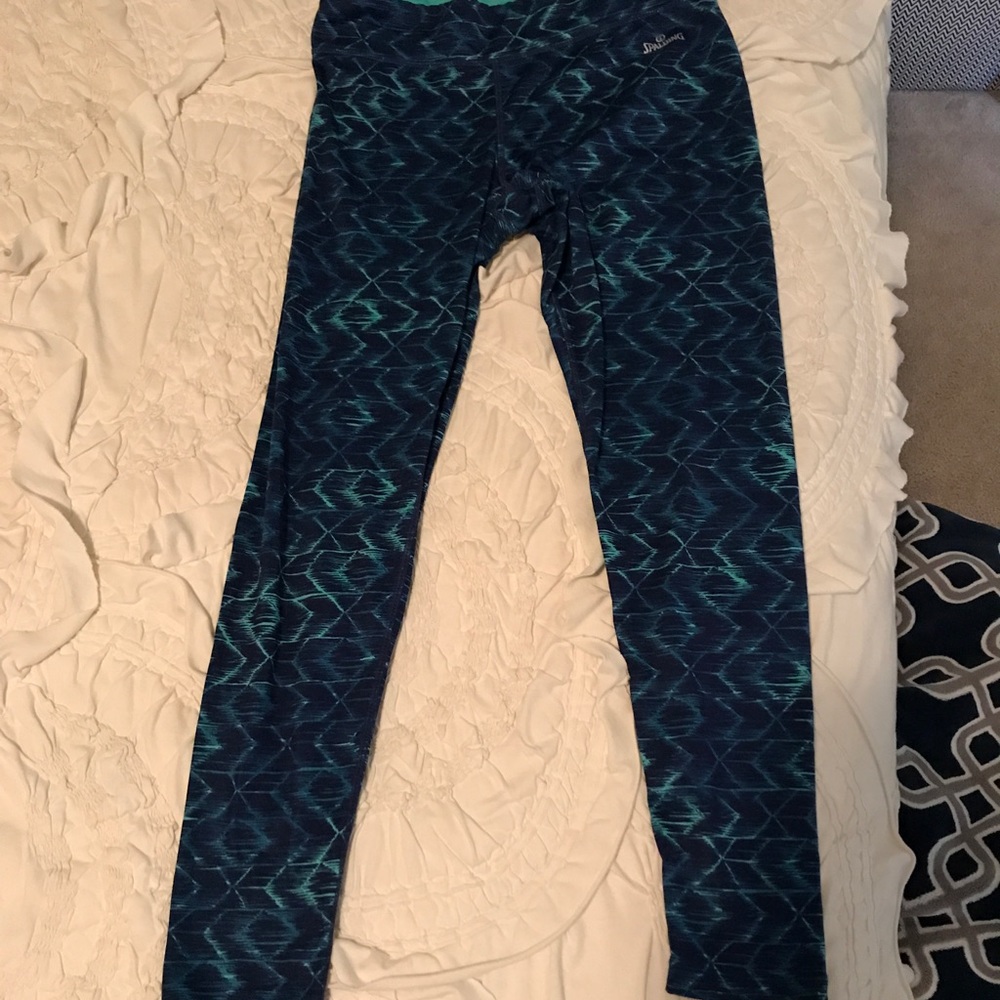 Green and Blue patterned leggings