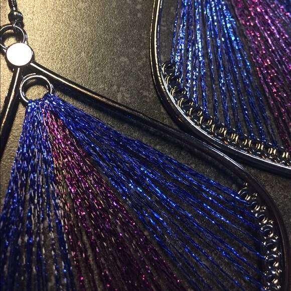 5” Threaded Fashion Earrings - Picture 3 of 3