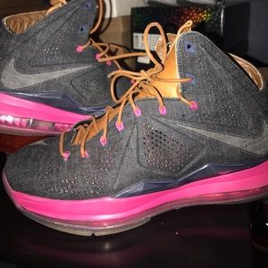 Nike Lebron X Denim QS Sz 10 w original box