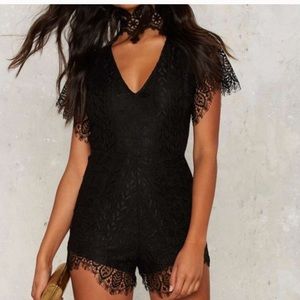 Signature 8 Black Lace Romper