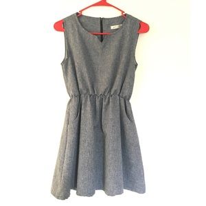 Gray blue mini dress