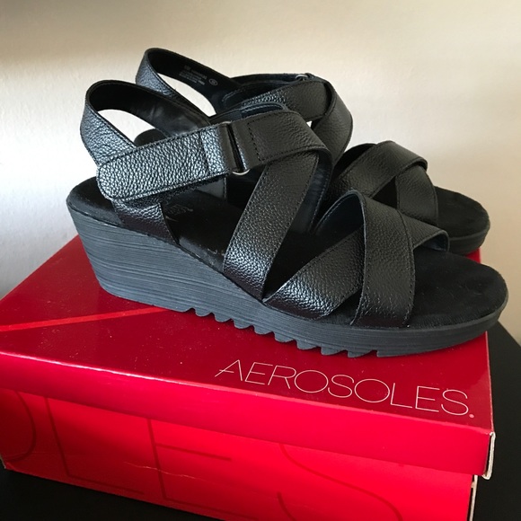 AEROSOLES Shoes - 2xHP! NEW IN BOX! Leather wedge sandals! Comfy!