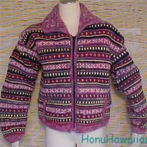 Price Firm 80s MADE IN ECUADOR Sweater Jacket. XL
