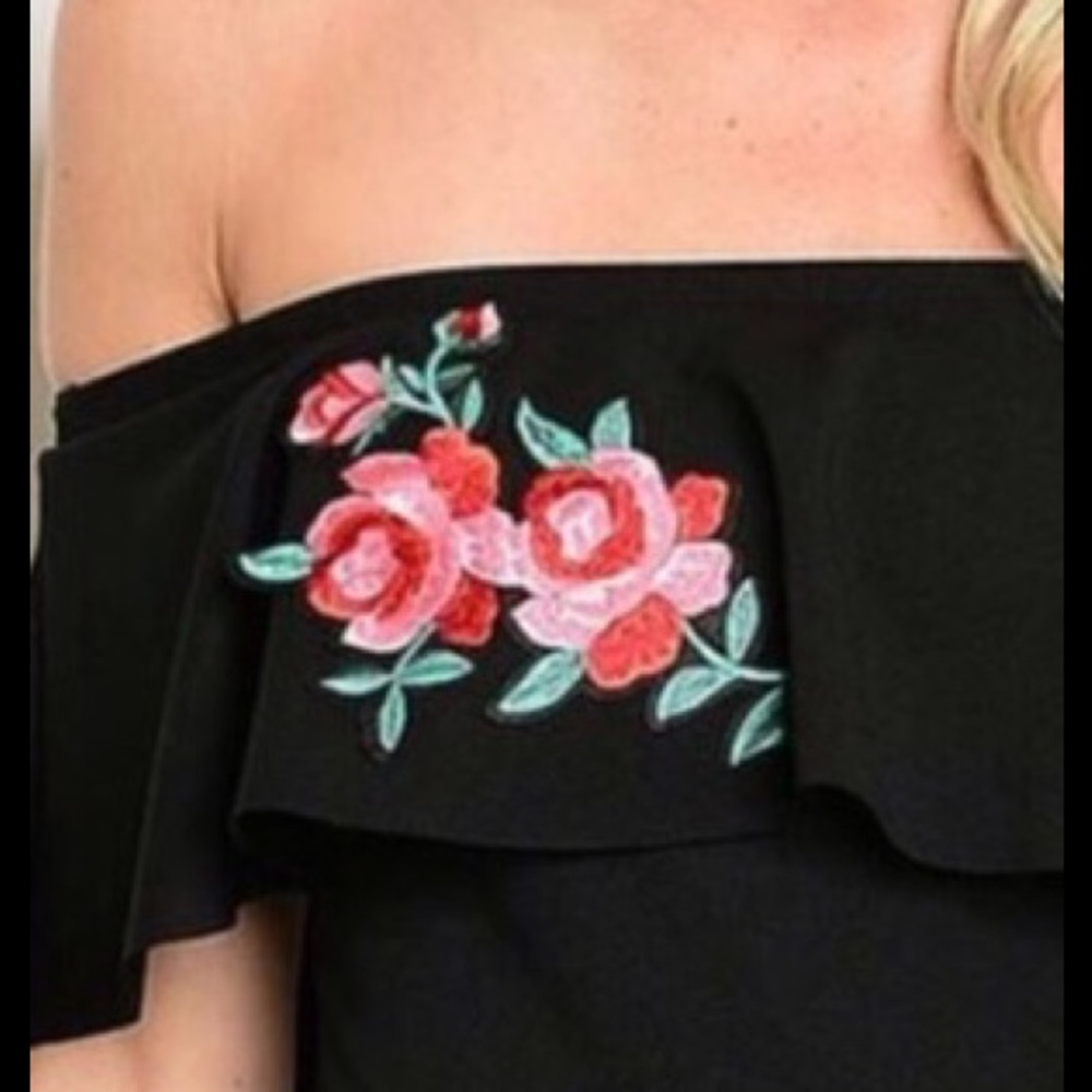 black off the shoulder blouse - Picture 3 of 5