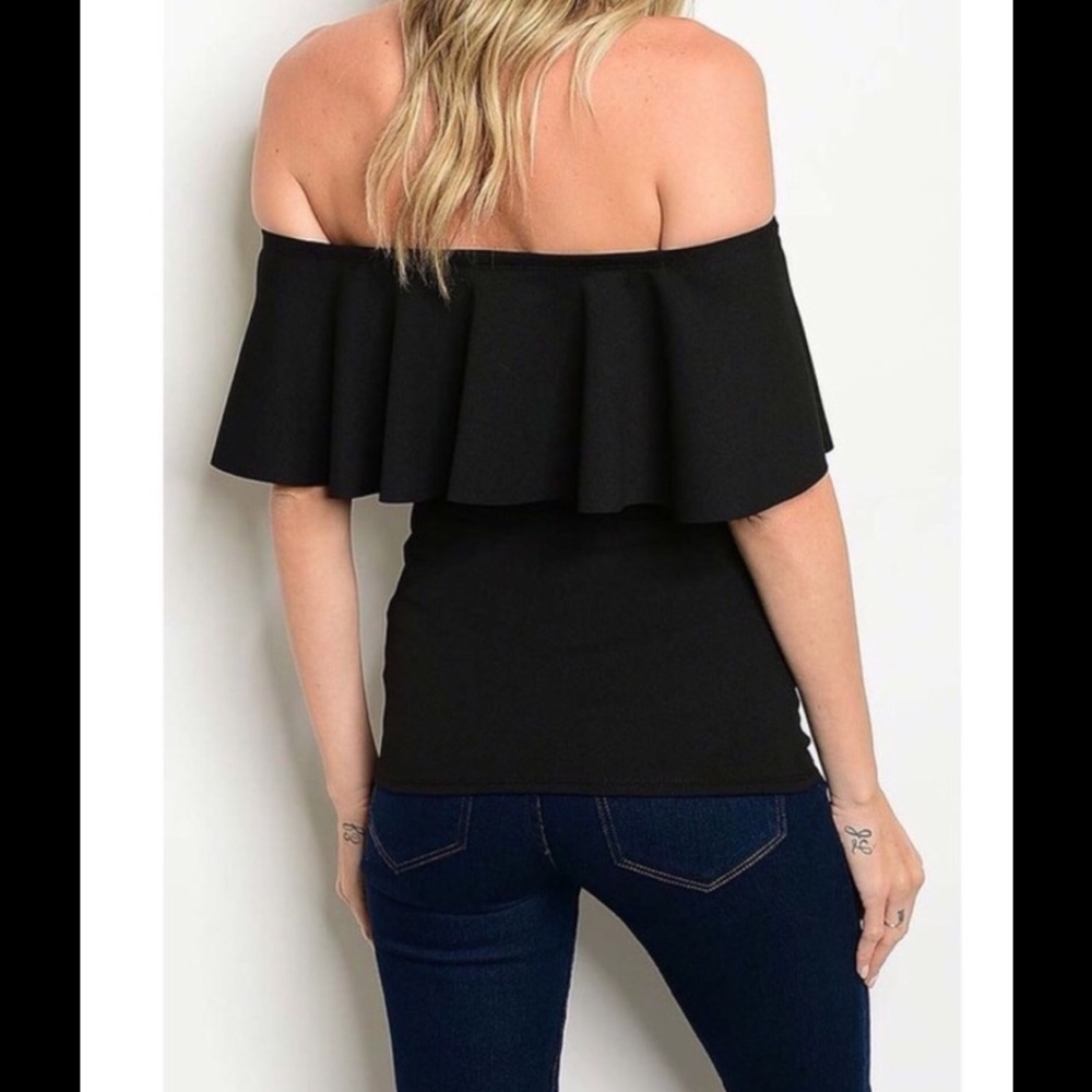 black off the shoulder blouse - Picture 4 of 5