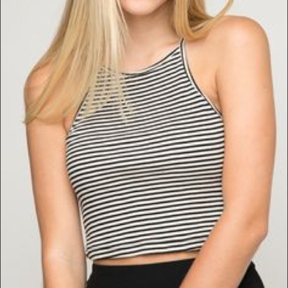 Brandy Melville Striped Crop Tank