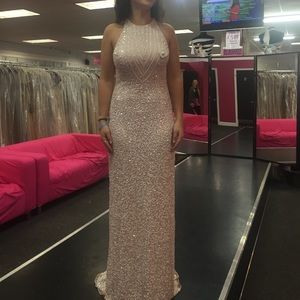 light rose prom dress