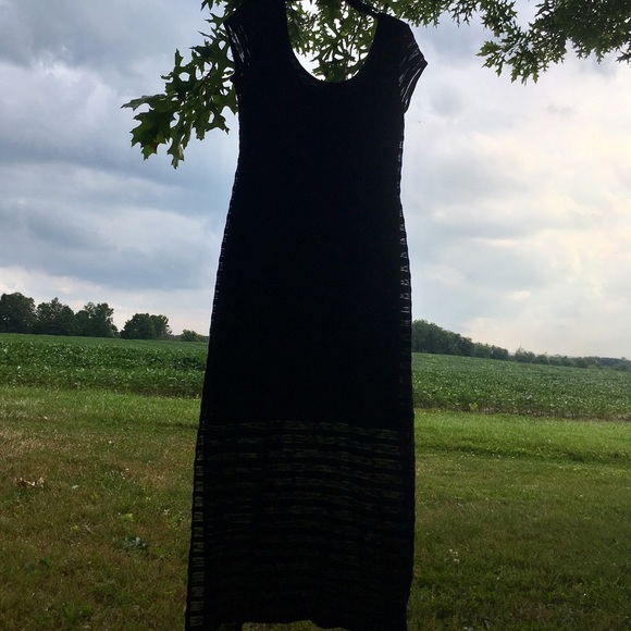 Apt. 9 Dresses & Skirts - APT 9 LONG BLACK MAXI DRESS W SEMI SHEER HEM