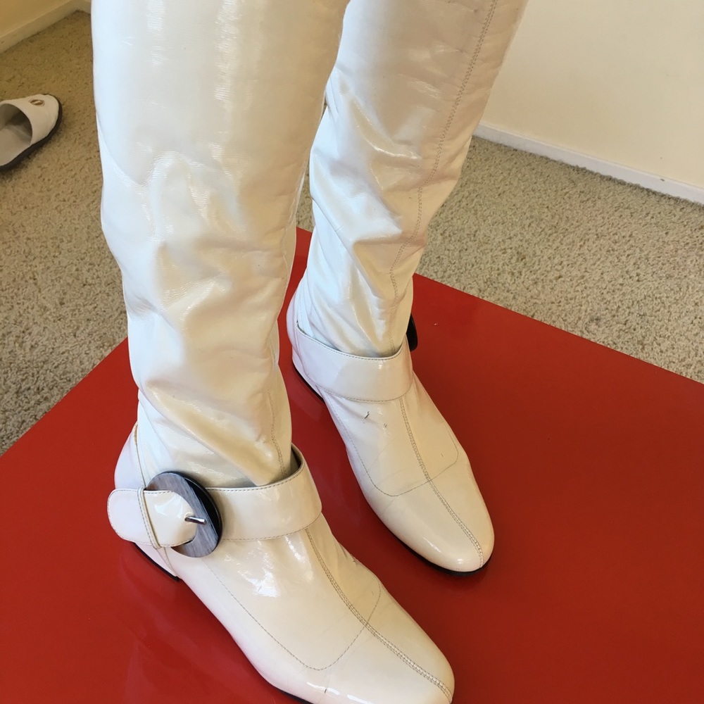 Sam Edelman White Boots Size 9