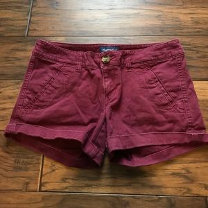 AEO Burgundy Shorts