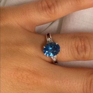 Topaz and Diamond ring