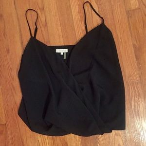 1.STATE Black Deep V-Neck Tank