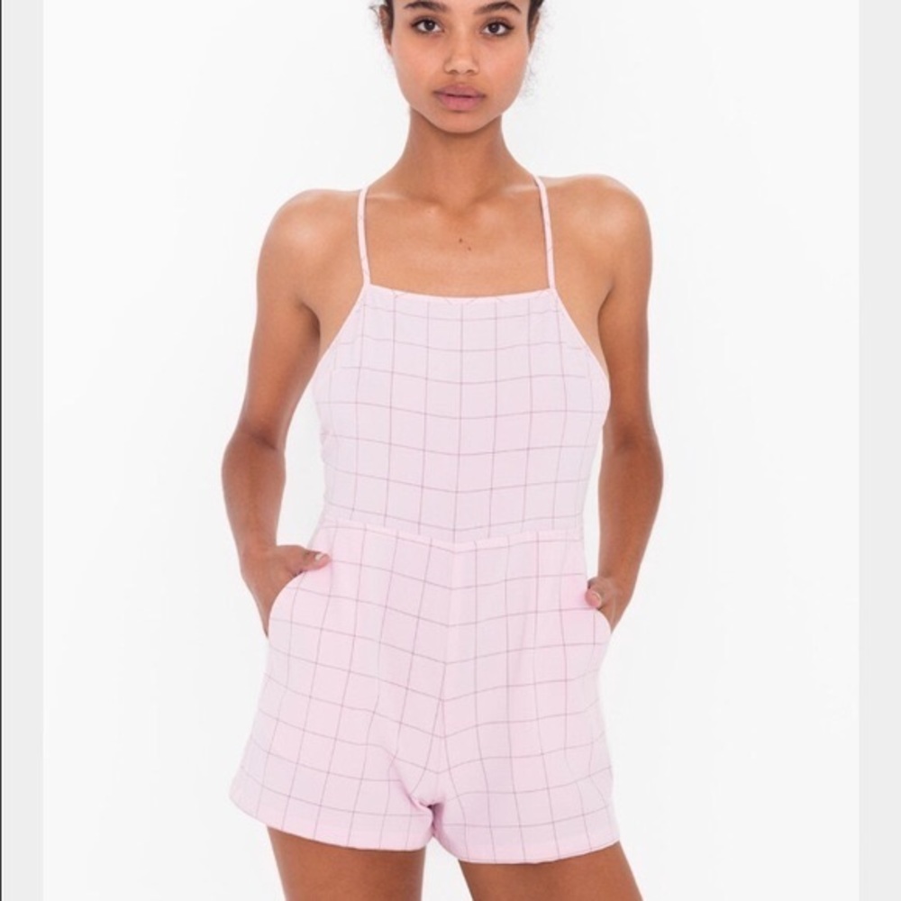 American Apparel Grid Romper